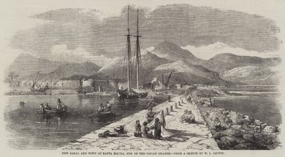 Neuer Kanal und Stadt von Santa Maura, eine der Ionischen Inseln von William Leighton Leitch